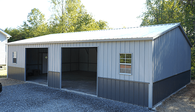 28x41 Side Entry Metal Garage