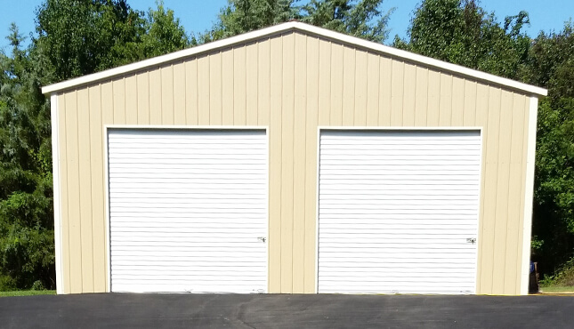 30x36x12 Vertical Roof Enclosed Garage