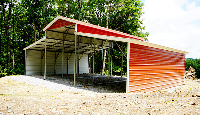 36x25 Drop Down Steel Barn