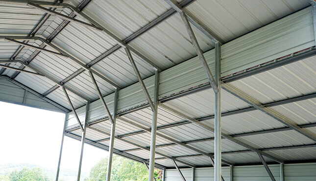36x25 Drop Down Steel Barn