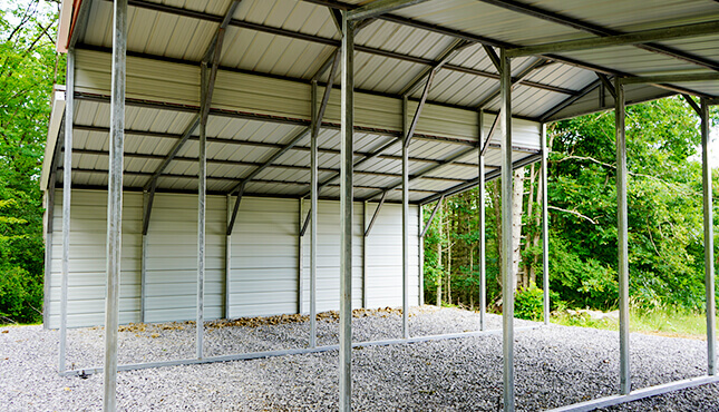 36x25 Drop Down Steel Barn
