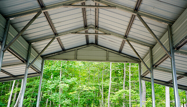 36x25 Drop Down Steel Barn