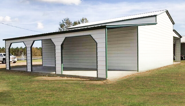 54x30x14 Raised Center Aisle Metal Barn